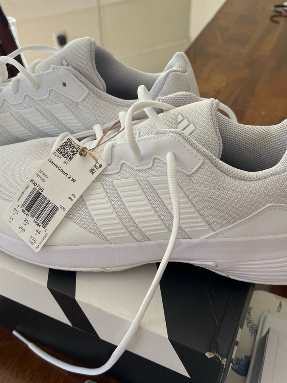 adidas Women's White Athletic Tennis Shoes